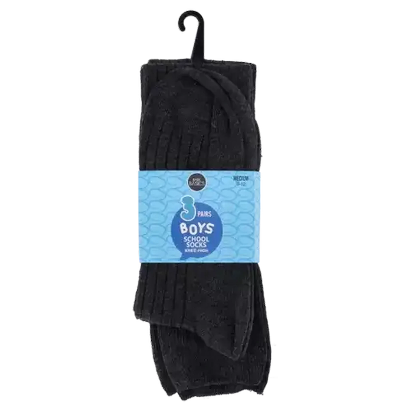 Image of Bare Basics Grey Boys School Knee-High Length Socks 9 - 12 3-Pack