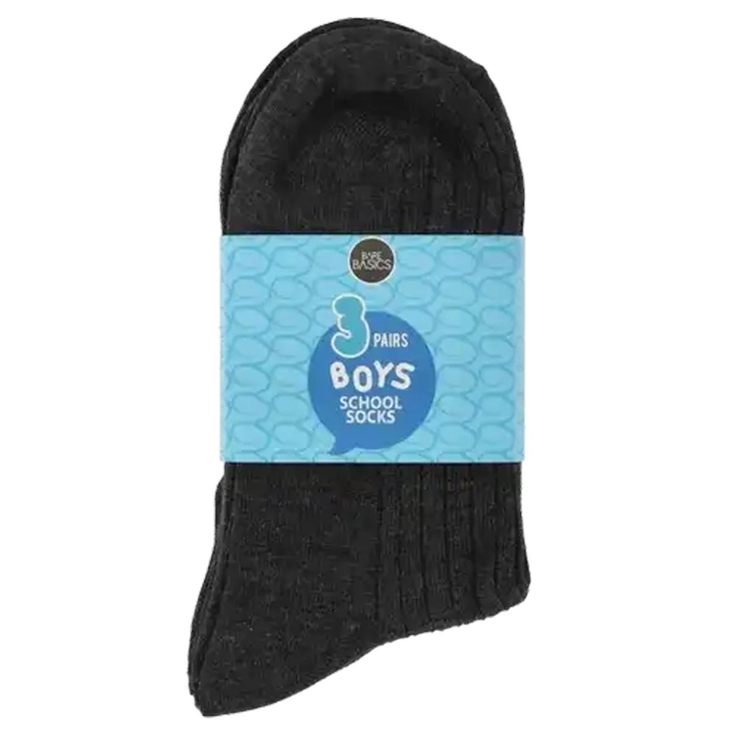Image of Bare Basics Grey Boys School Anklet Socks 12-4 3-Pack