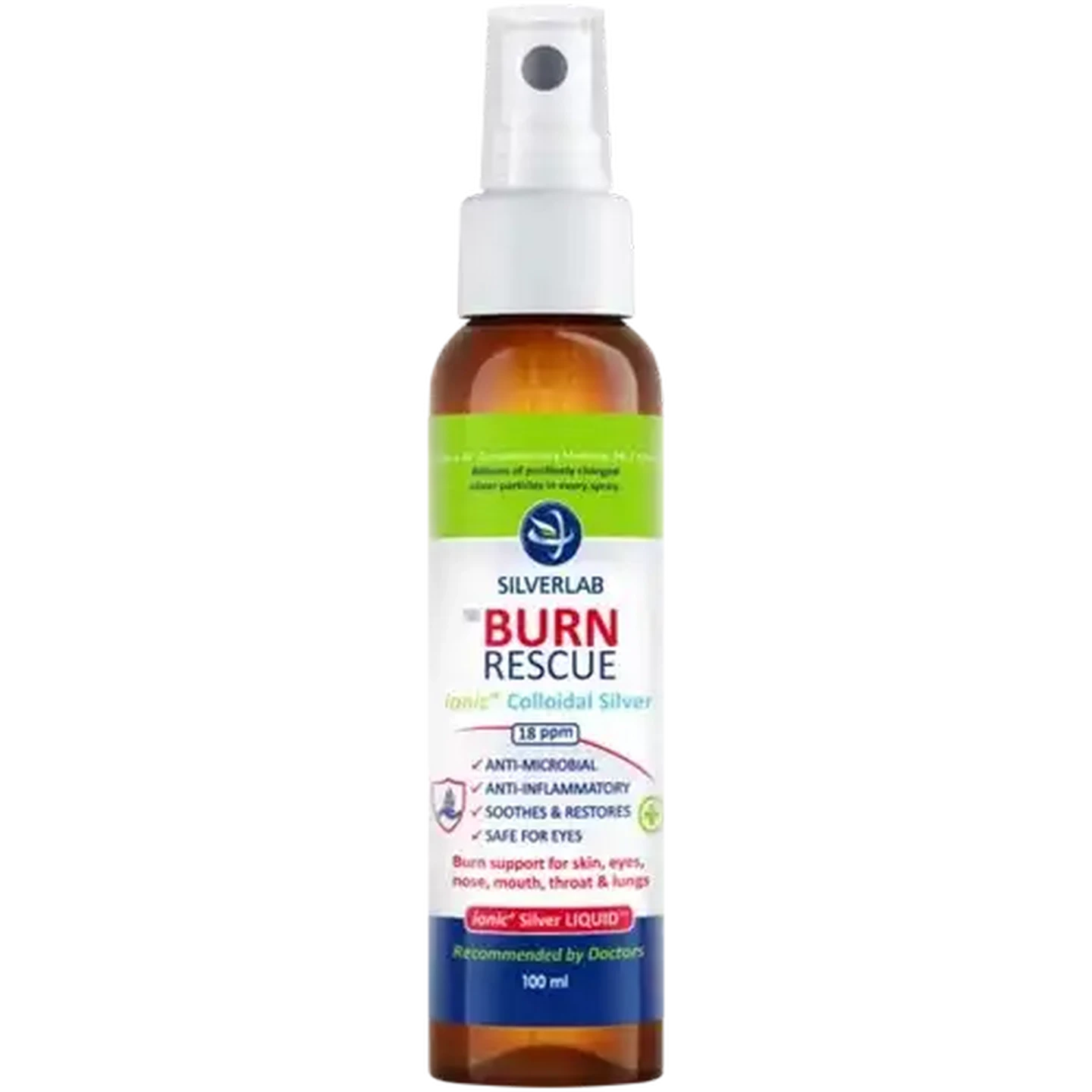 Image of Silverlab Colloidal Silver Burn Rescue Liquid 100ml