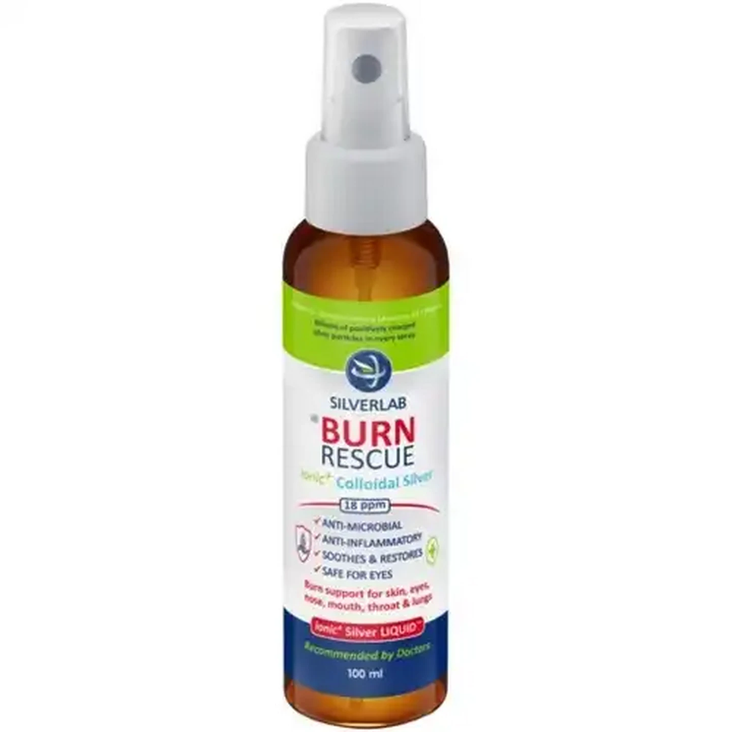 Image of Silverlab Colloidal Silver Burn Rescue Liquid 100ml