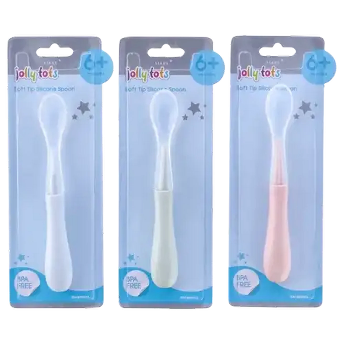 Image of Jolly Tots Soft Tip Silicone Spoon 6 Months+ (Colour May Vary)