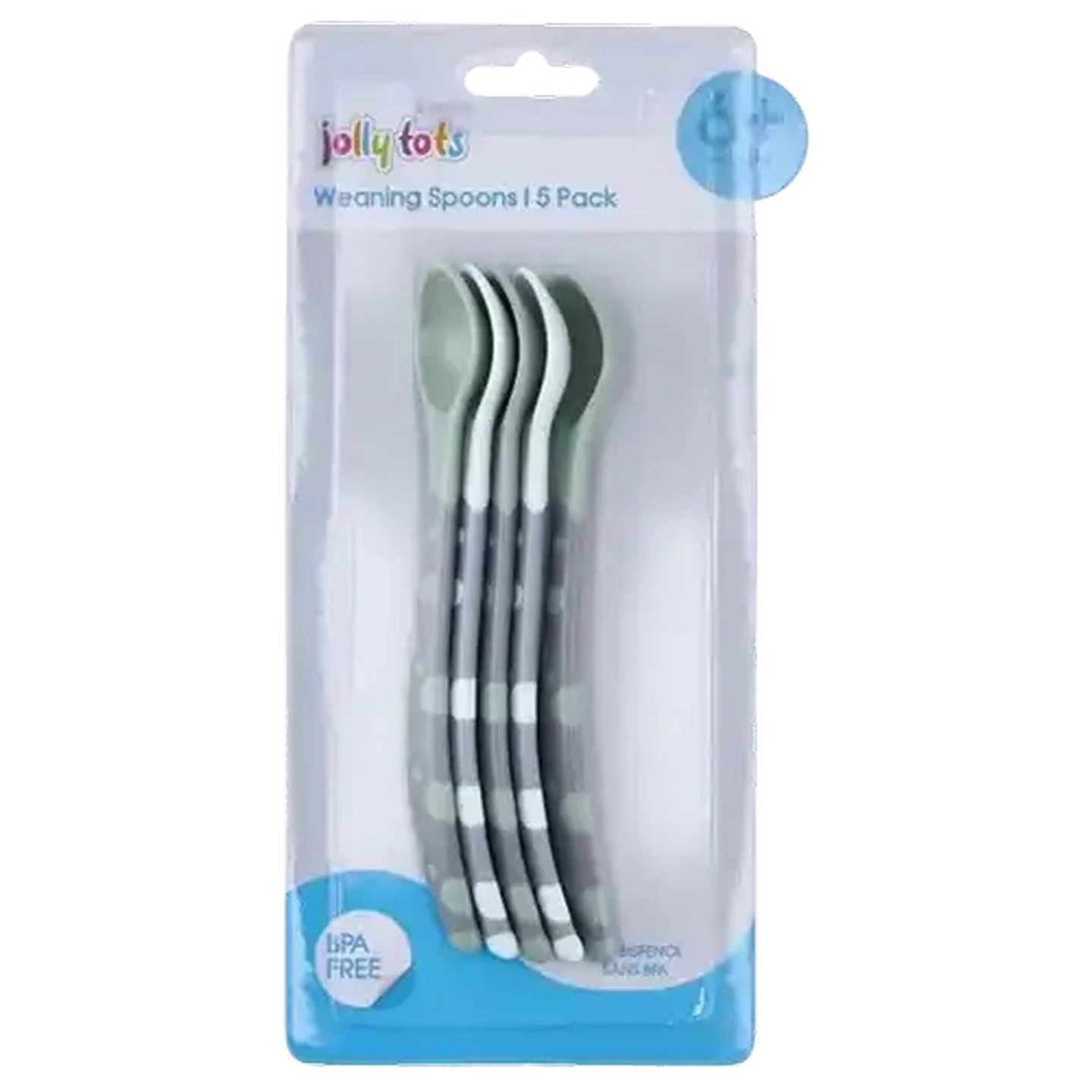 Image of Jolly Tots Weaning Spoons 5-Pack 6 Months+