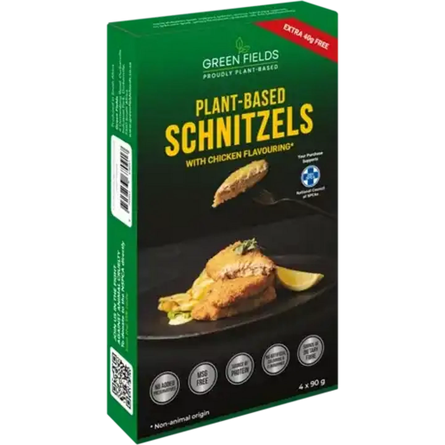 Image of Green Fields Frozen Plant-Based Schnitzels with Chicken Flavouring 4 x 90g