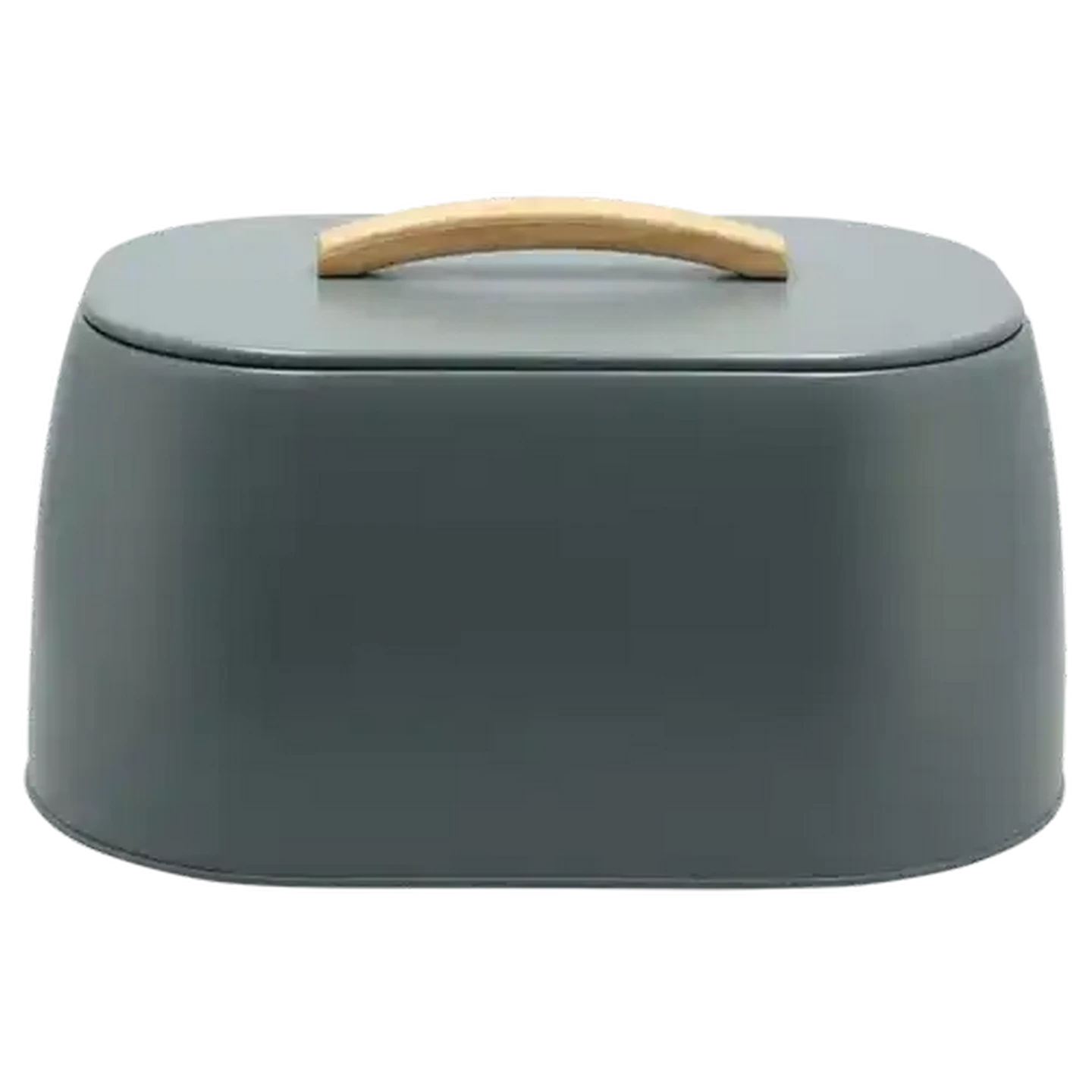 Image of Modern Wood Handle Bread Bin 33 x 23 x 15cm