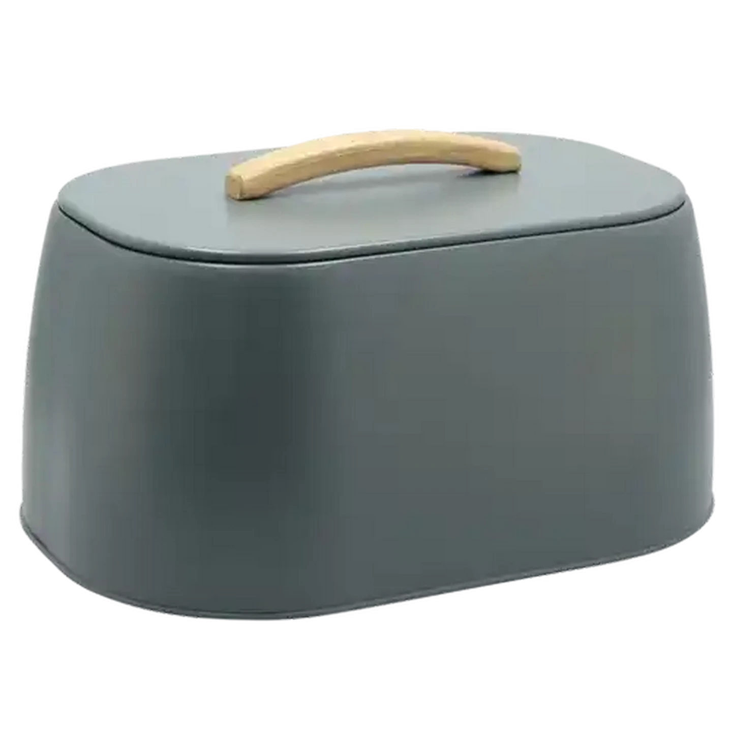Image of Modern Wood Handle Bread Bin 33 x 23 x 15cm