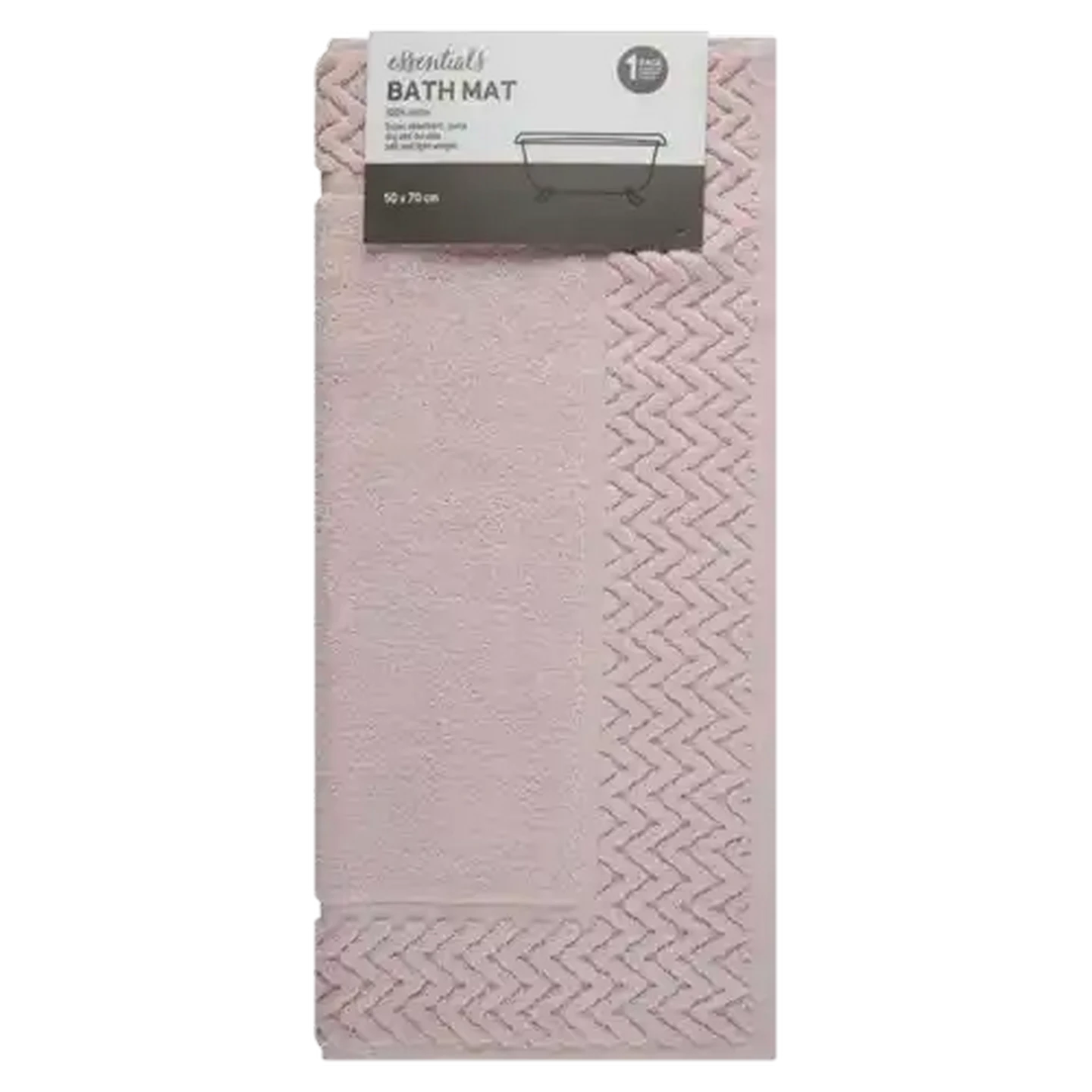 Image of Essentials Dusty Pink Bath Mat 50 x 70cm