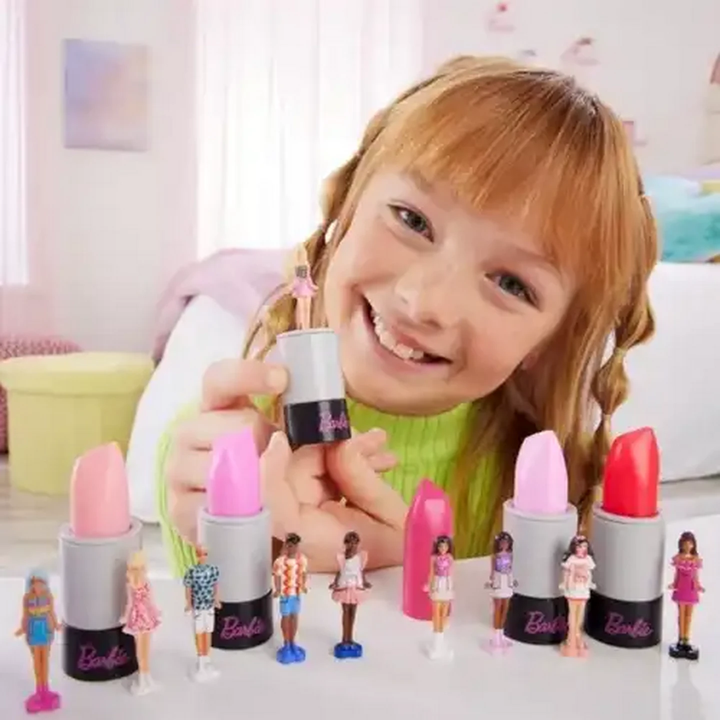 Image of Barbie Mini BarbieLand Fashionistas Dolls, 1.5-inch Mini Dolls in Lipstick Tube, Surprise Reveal (Styles May Vary)
