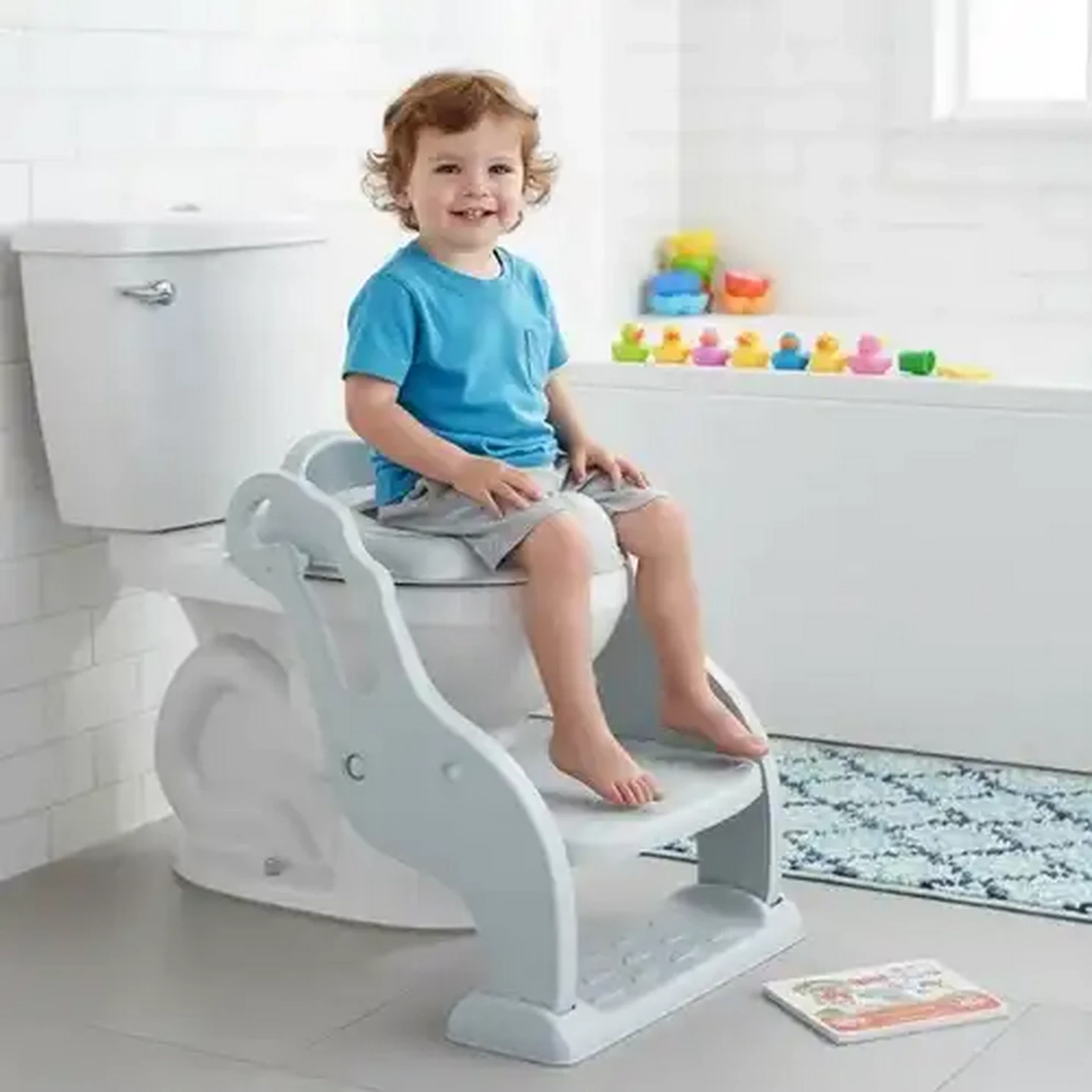 Image of Jolly Tots Grey Toilet Ladder