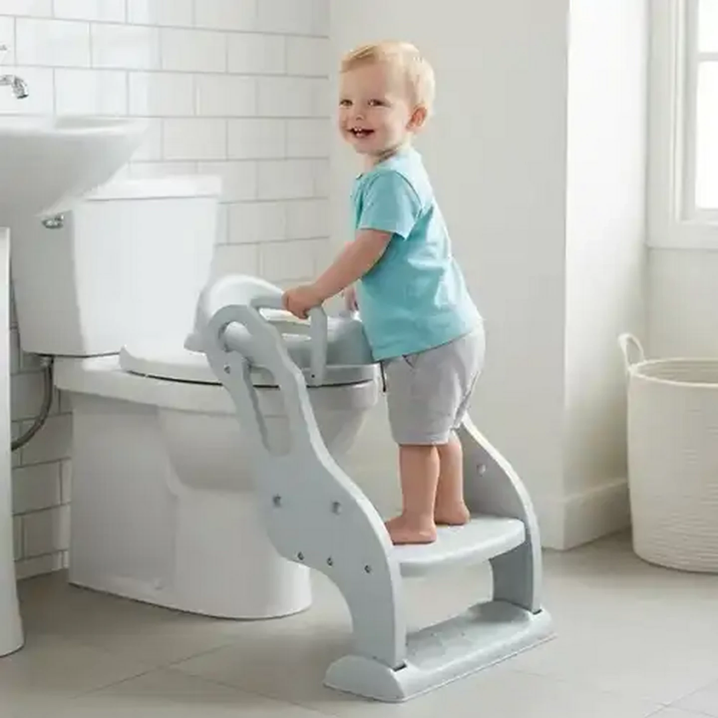 Image of Jolly Tots Grey Toilet Ladder