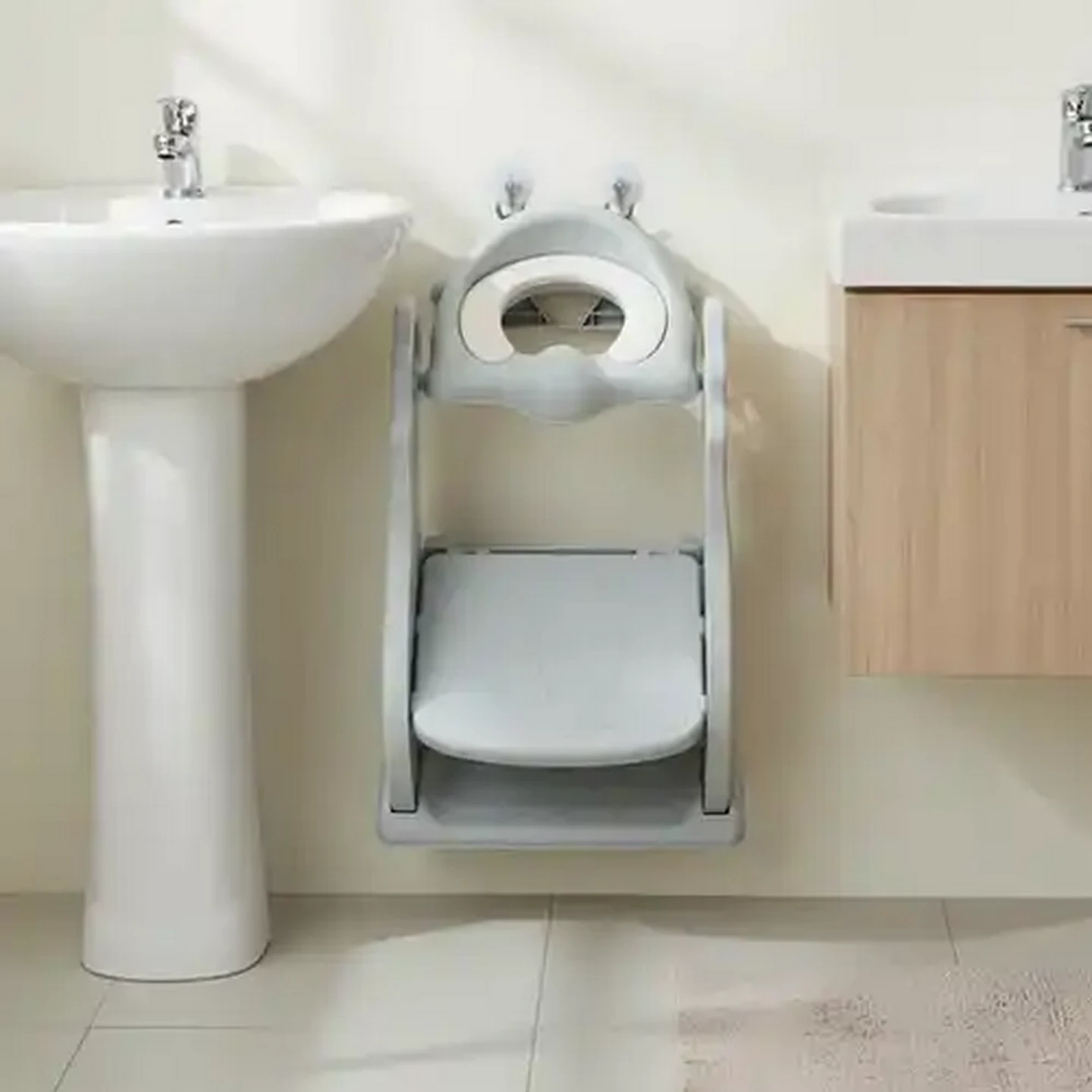 Image of Jolly Tots Grey Toilet Ladder