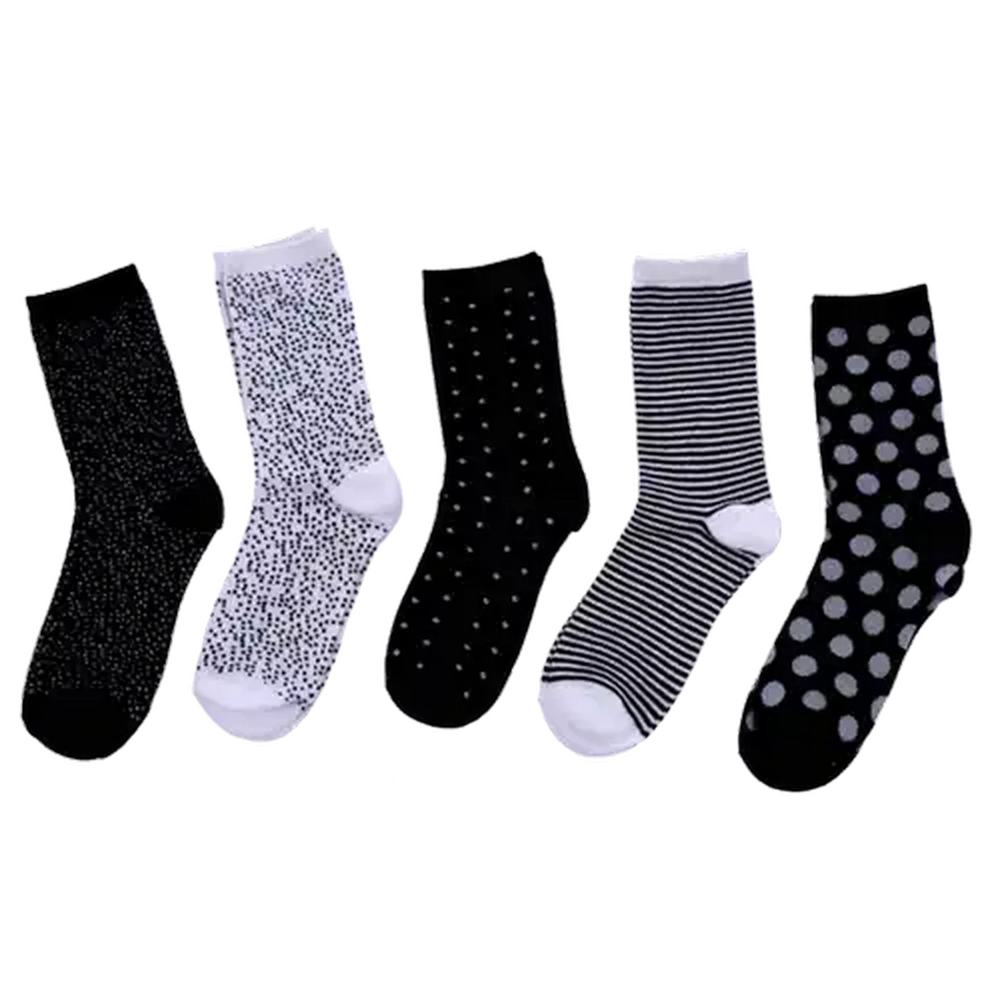Image of Bare Basics Ladies Printed Anklet Socks 5-Pack Size 4-7