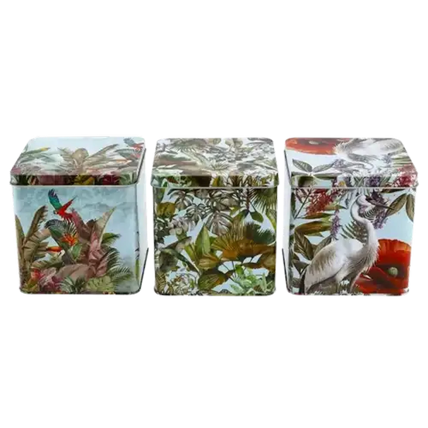 Image of Jungle Tin Canister Set 3 Piece