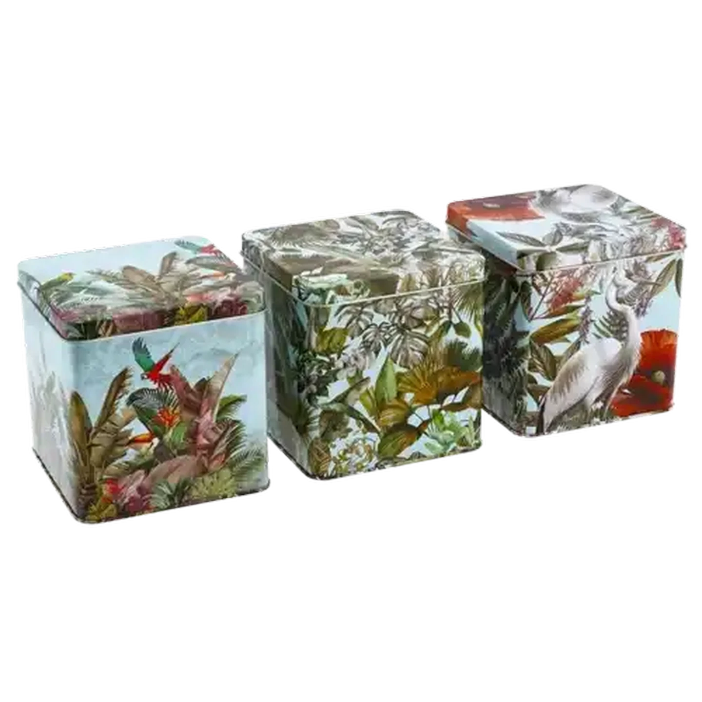 Image of Jungle Tin Canister Set 3 Piece