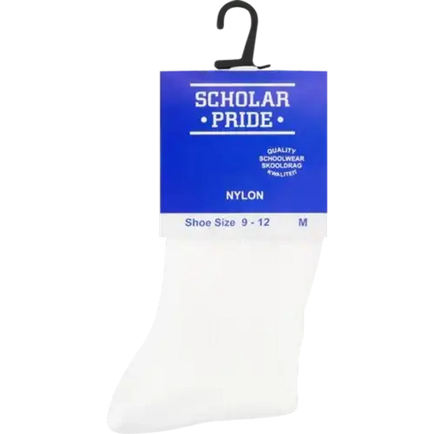 Image of Scholar Pride White Girls Short School Socks Size 9-12