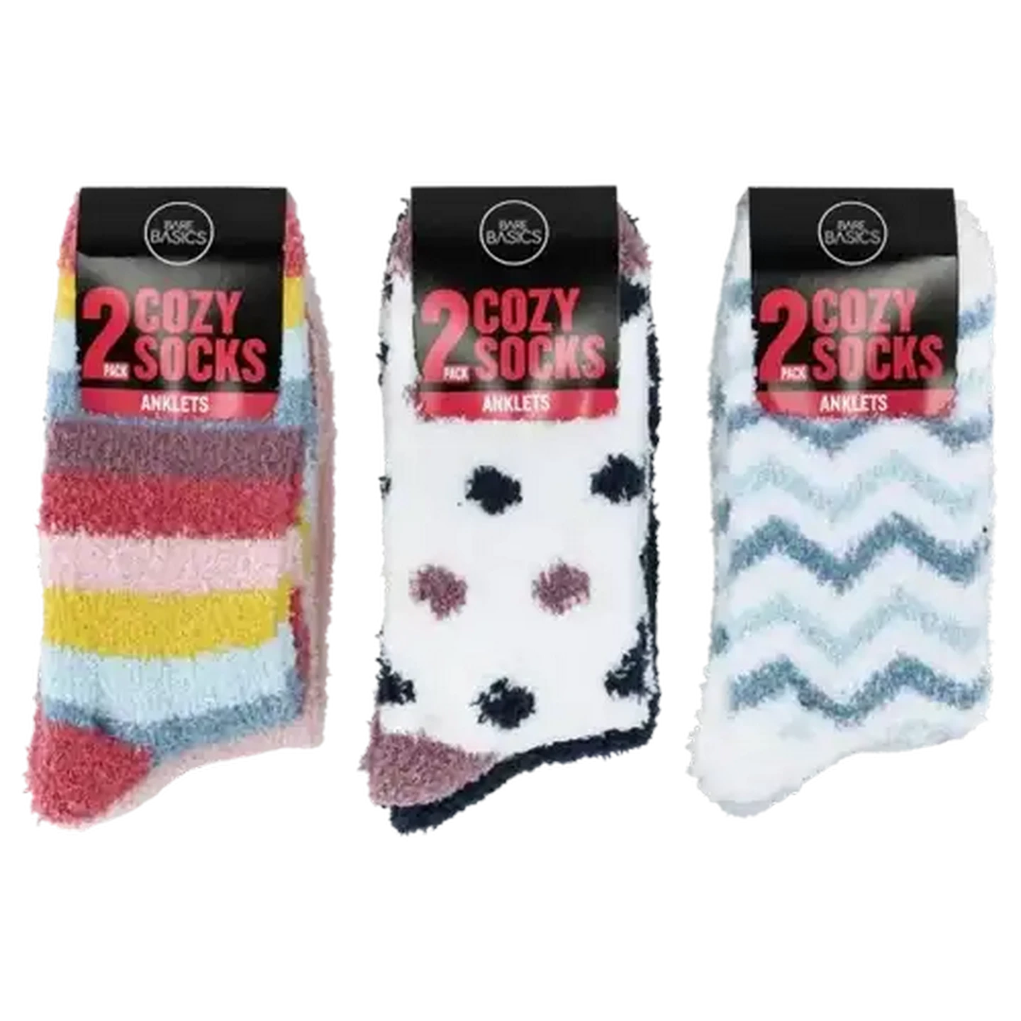 Image of Bare Basics Ladies Cosy Sleep Socks 2-Pack (Design May Vary)