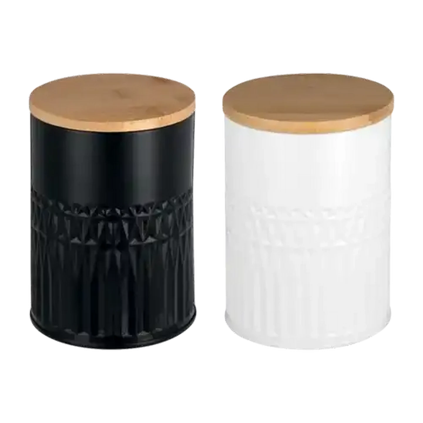 Image of Embossed Canister 11 x 15cm (Colour May Vary)