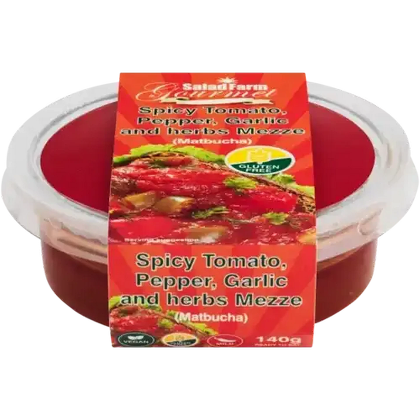 Image of Salad Farm Gourmet Spicy Tomato, Pepper, Garlic & Herbs Mezze 140g