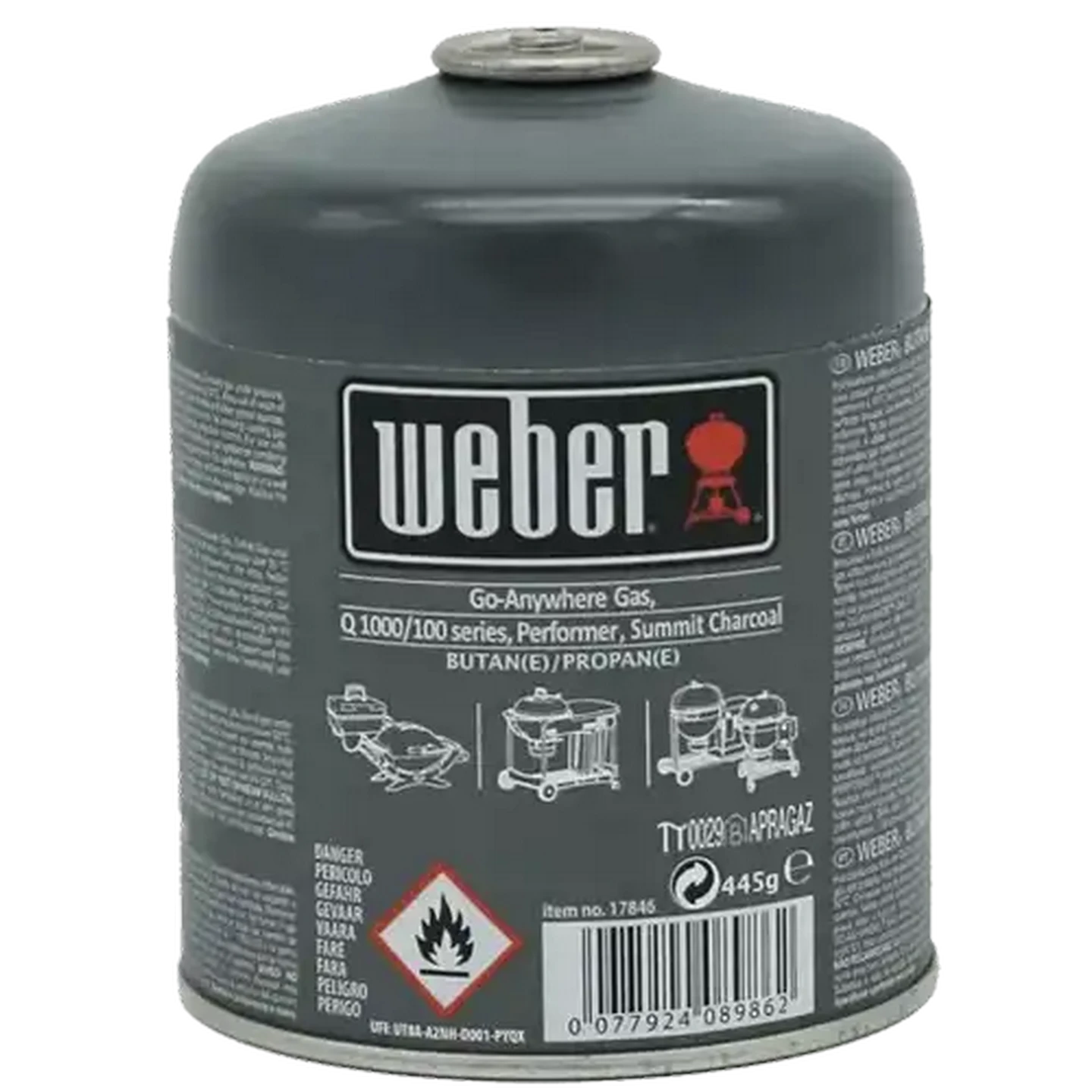 Image of Weber Go-Anywhere Gas Cartridge 445g