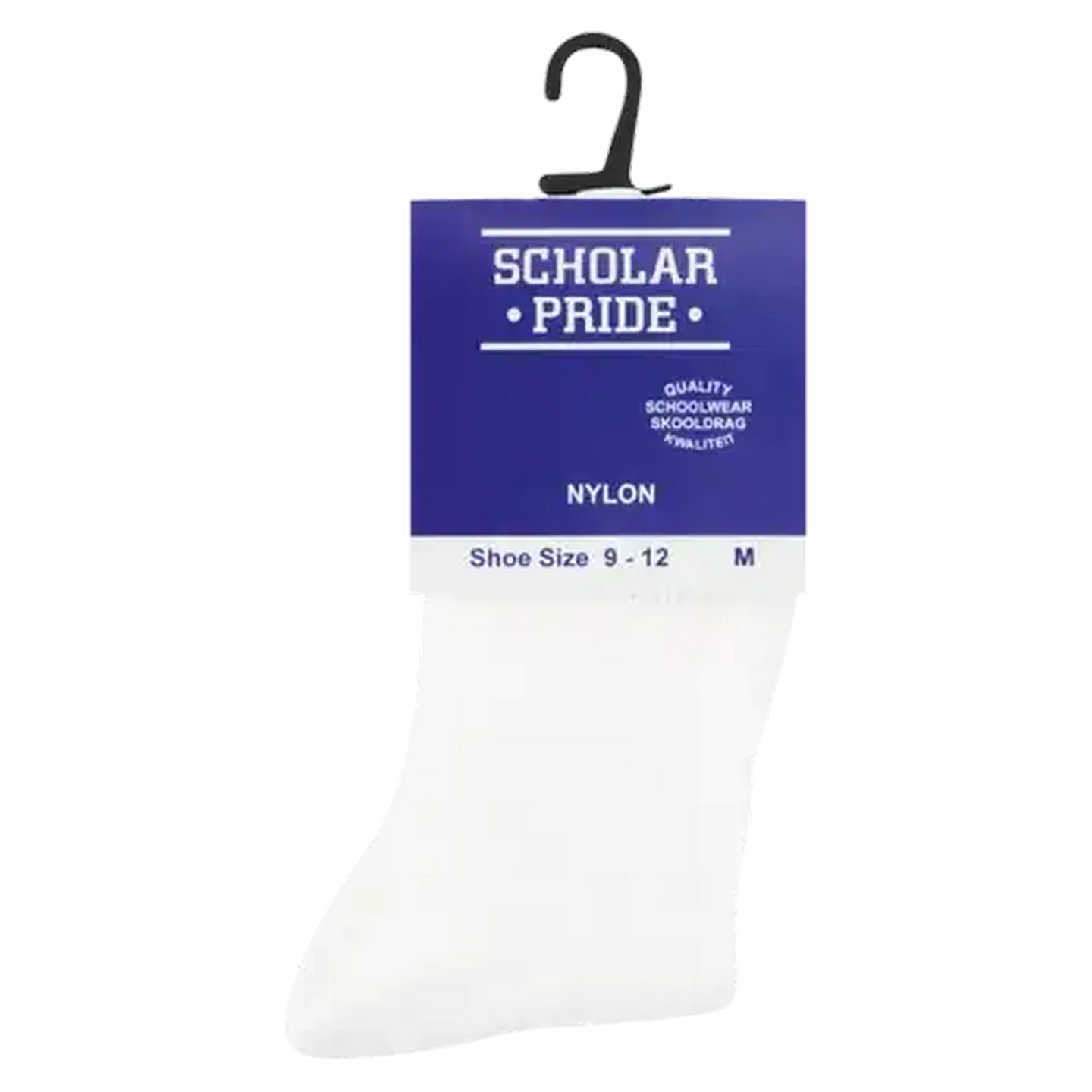 Image of Scholar Pride Medium White Nylon Girls School Socks