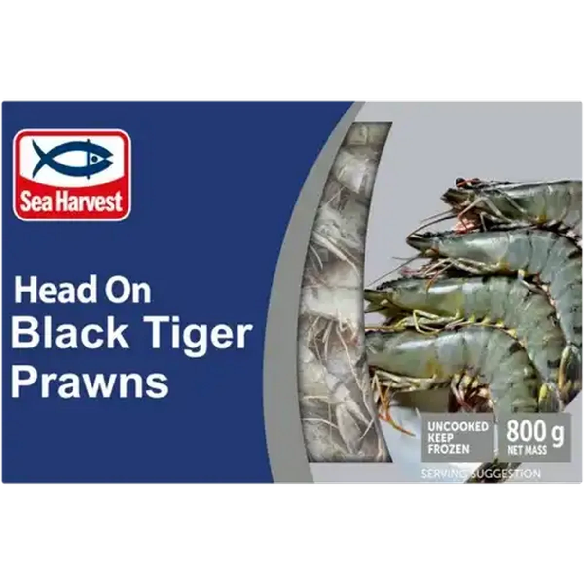 Checkers Sixty60 | Sea Harvest Frozen Head On Black Tiger Prawns 16/20 800g