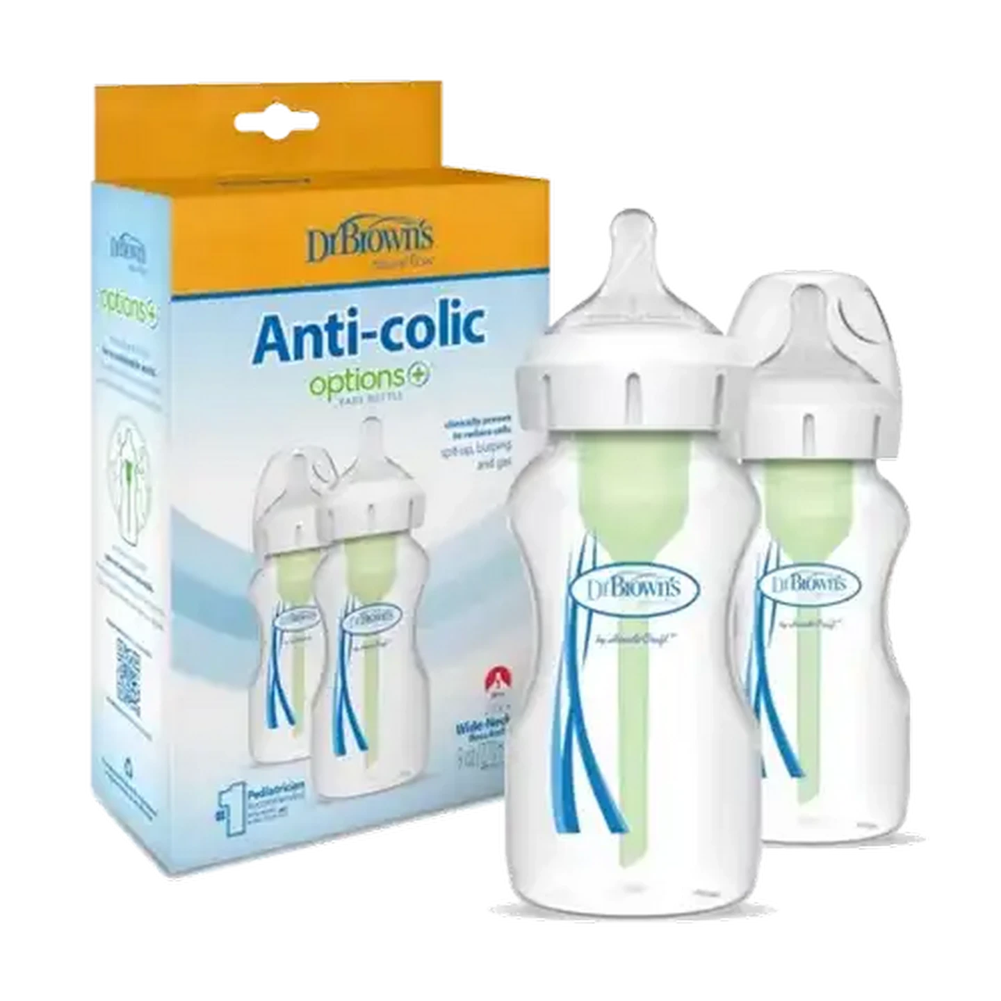 Image of Dr. Brown's Options Plus Wide Neck Bottle Clear 270ml