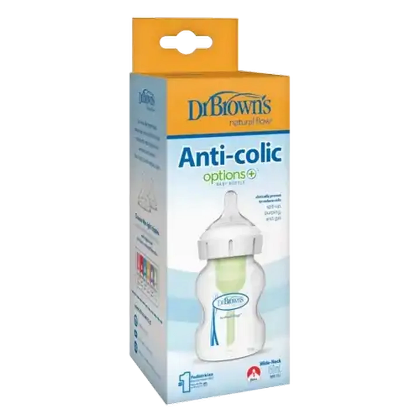 Image of Dr. Brown's Anti Colic Options Plus Wide Neck Baby Bottle 150ml