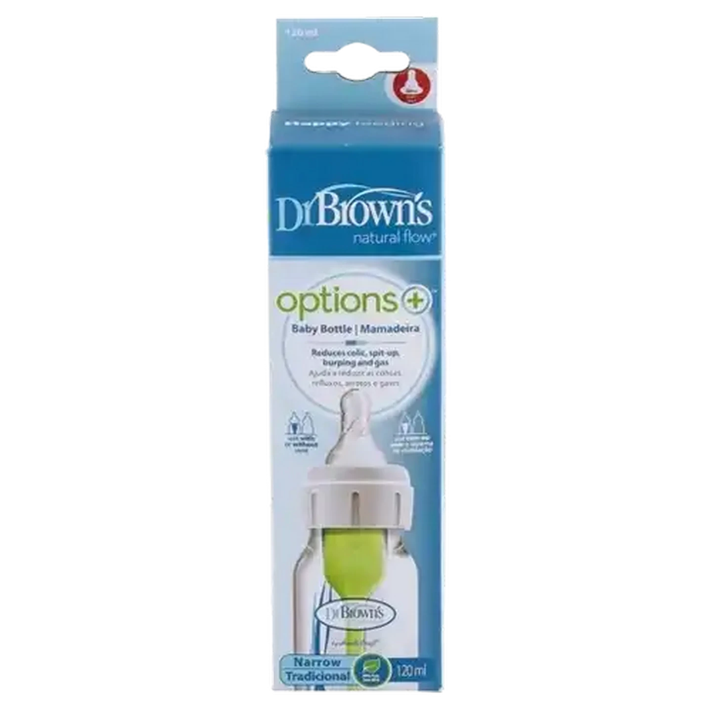 Image of Dr. Brown's Natural Flow Options+ Narrow Neck Bottle 120ml