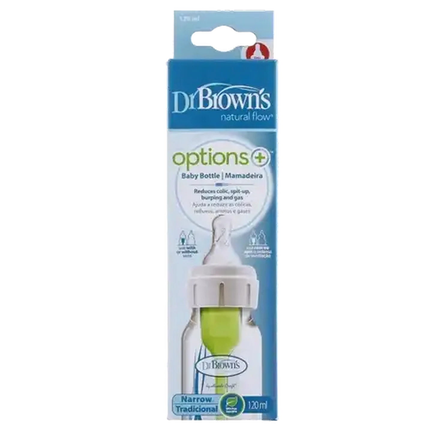 Image of Dr. Brown's Natural Flow Options+ Narrow Neck Bottle 120ml