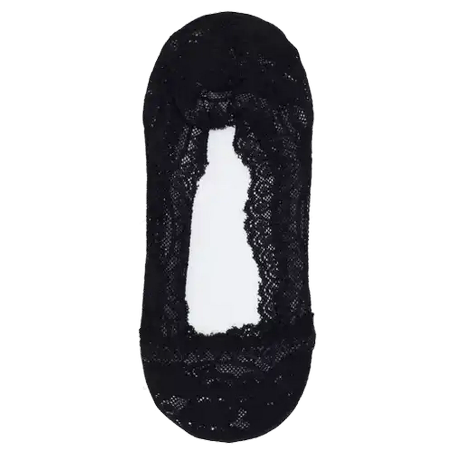 Image of Bare Basics Non Slip Black Lace Pump Socks 4 - 7