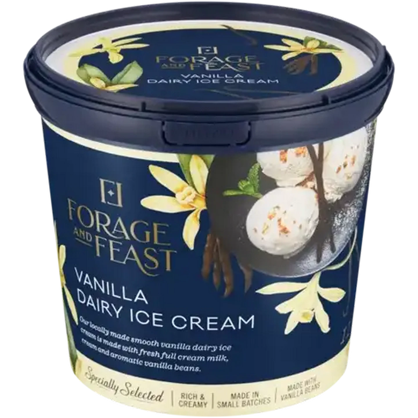 Image of Forage And Feast Vanilla Dairy Ice Cream 1L