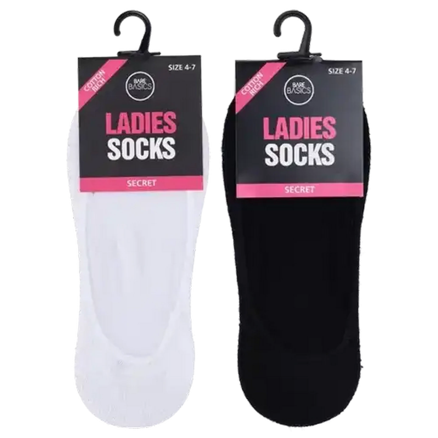 Image of Bare Basics Ladies Non Slip Pump Advance Socks 4 -7 (Colour May Vary)
