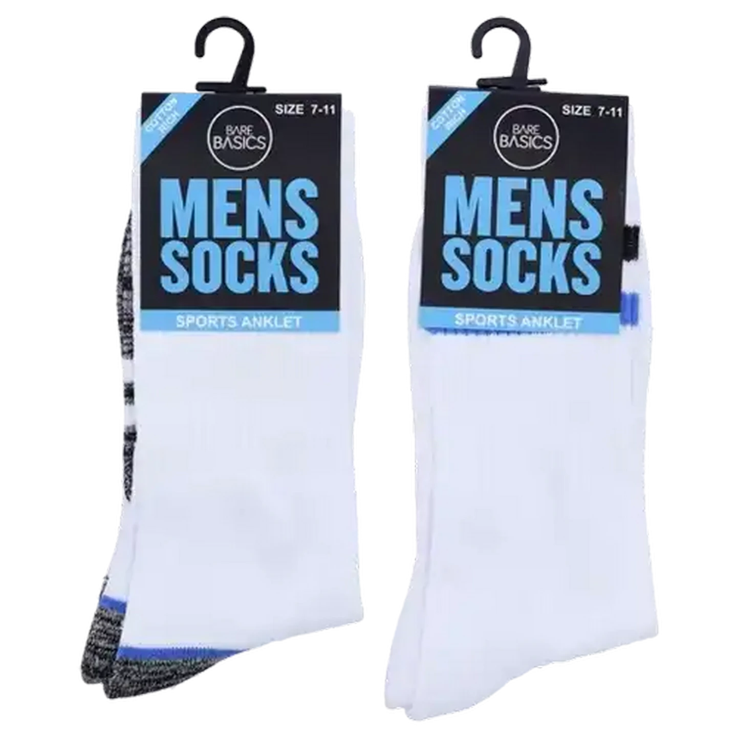 Image of Bare Basics Men's Sports Anklet Cotton Rich Socks (Colour May Vary)