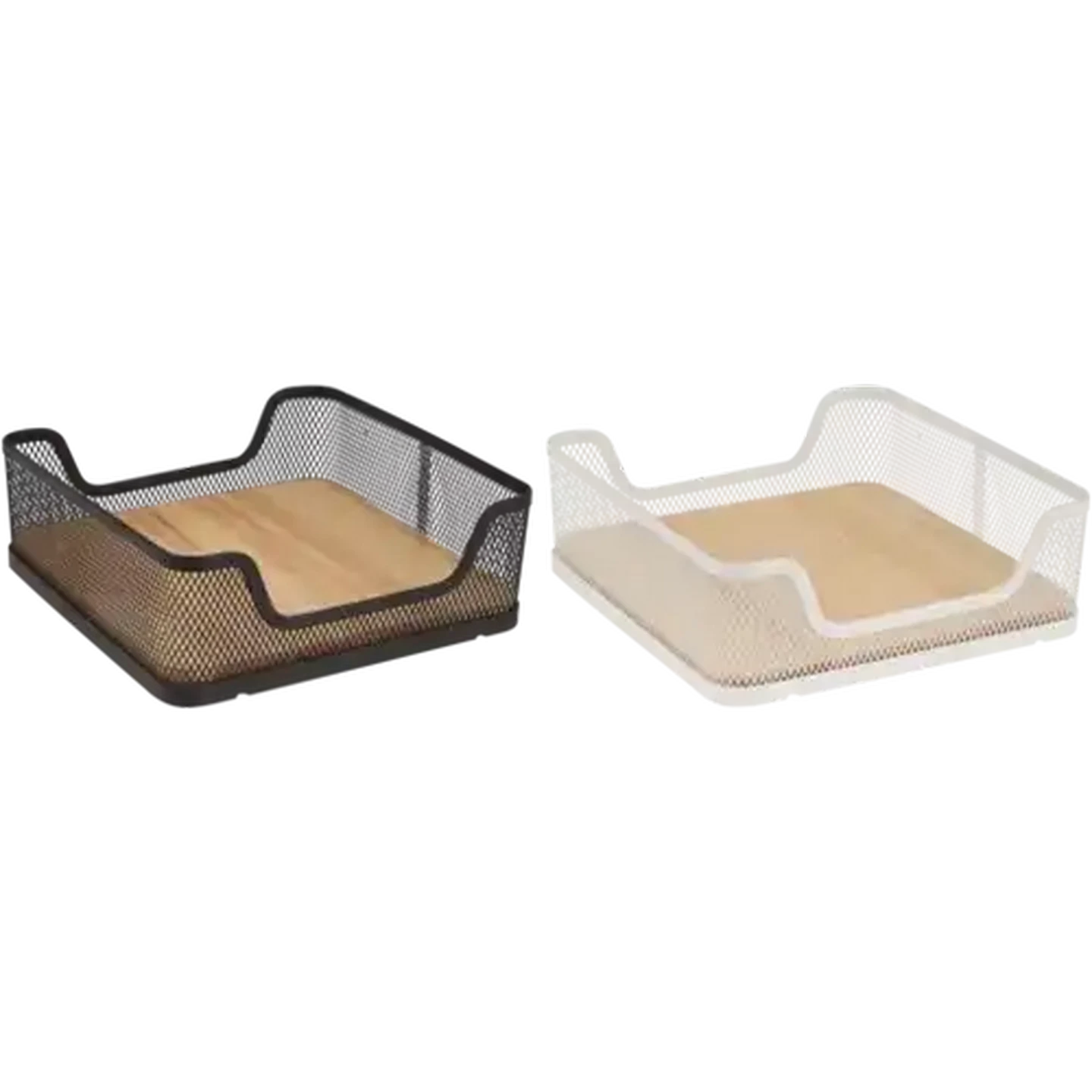 Image of Wood & Iron Napkin Holder (Colour May Vary)