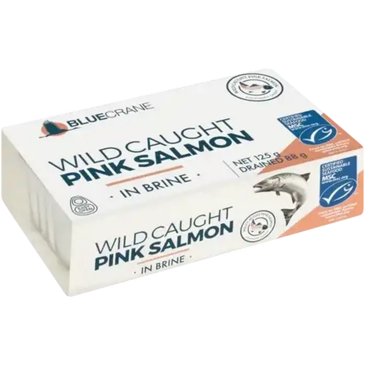 Image of Blue Crane Wild Caught Pink Salmon in Brine 125g