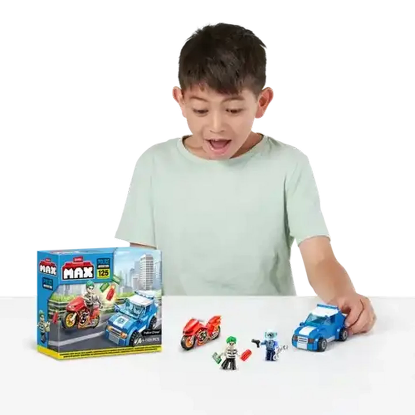 Image of ZURU Toys Max Adventure Police Chase Playset 125 pieces