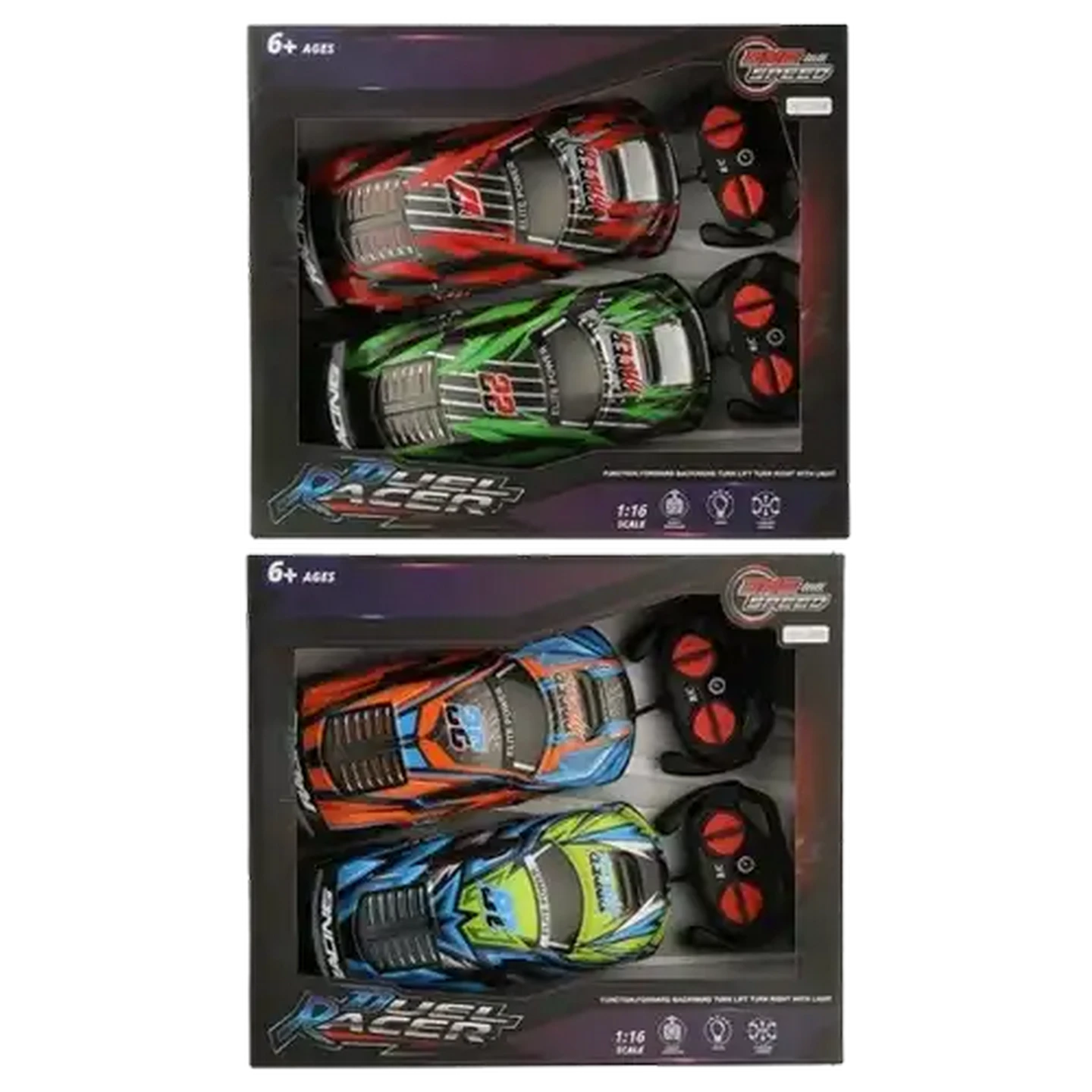 Checkers Sixty60 | Dual RC Racer With Light 1:16 2 Pack (Colour