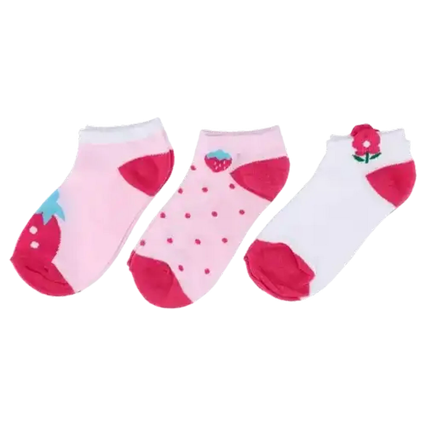 Image of Bare Basics Berry Low Cut Girls Socks 12½ - 3½ 3-Pack