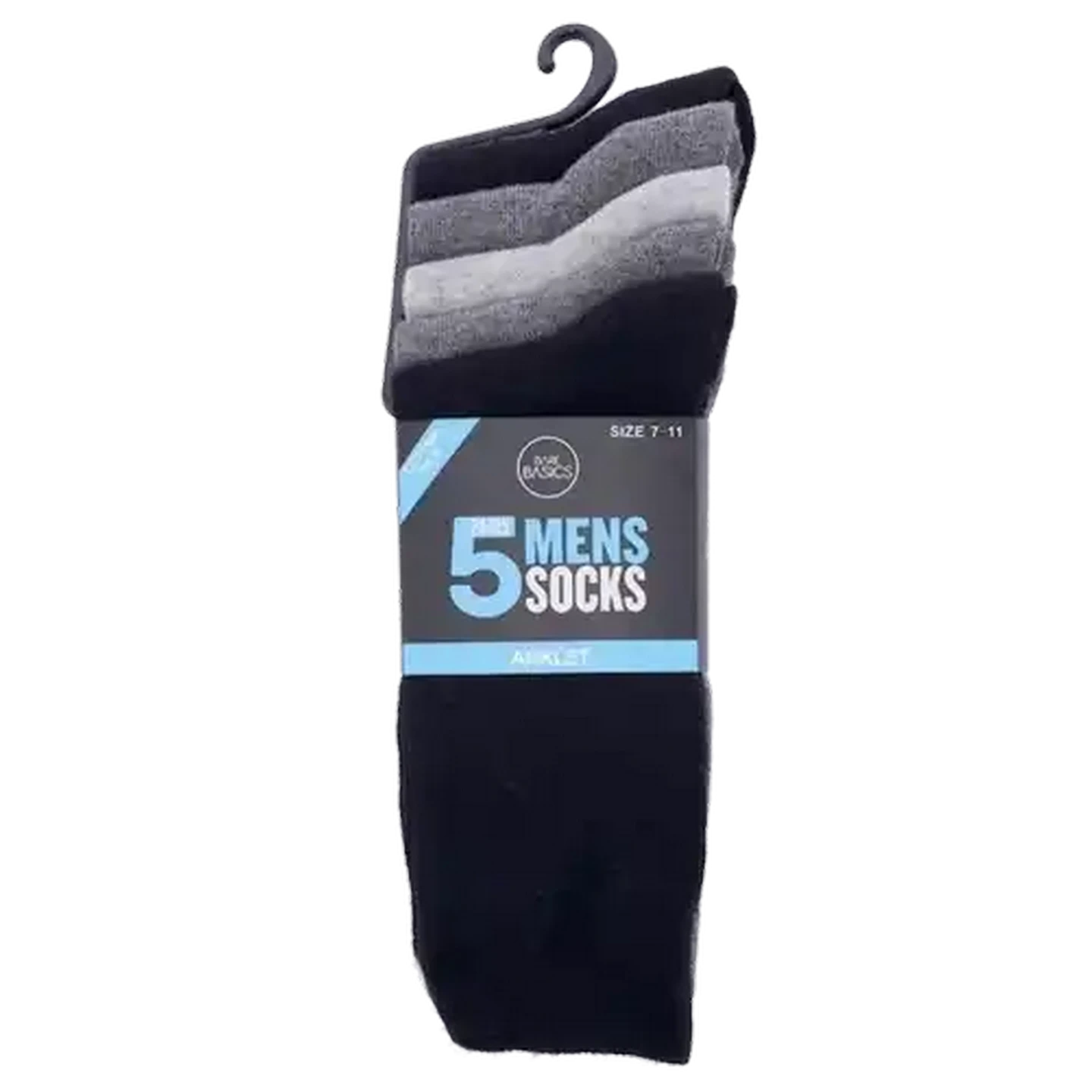 Image of Bare Basics Men's Anklet Cotton Socks 5-Pack