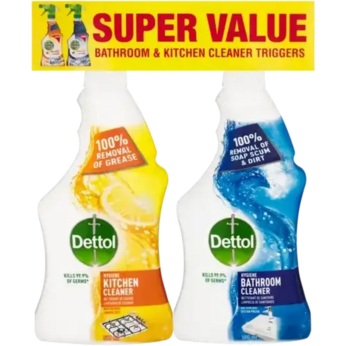 Checkers Sixty60 | Dettol Hygiene Kitchen & Bathroom Cleaner 2 x 500ml