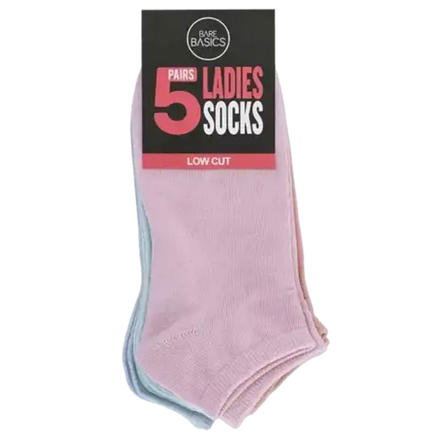 Image of Bare Basics Ladies Low Cut Socks 4-7 5-Pack