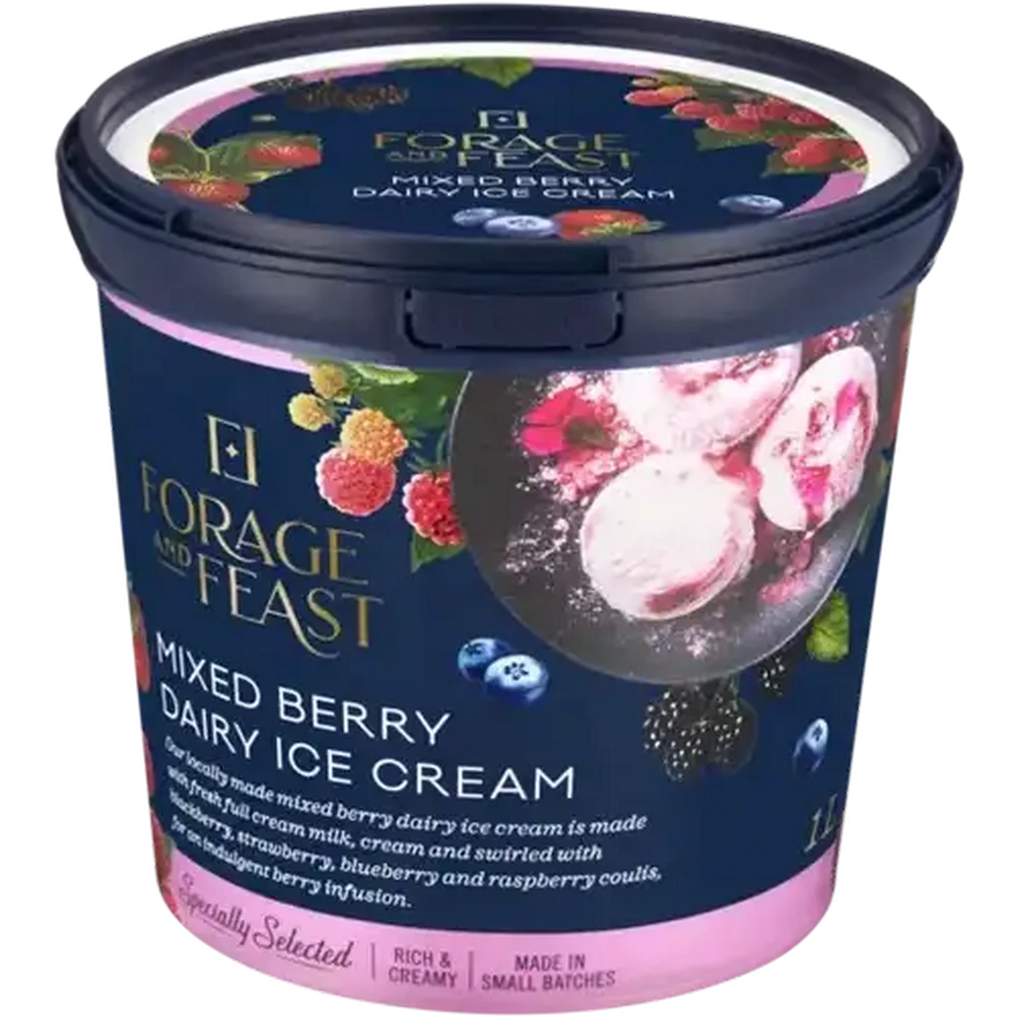 Image of Forage And Feast Mixed Berry Dairy Ice Cream 1L