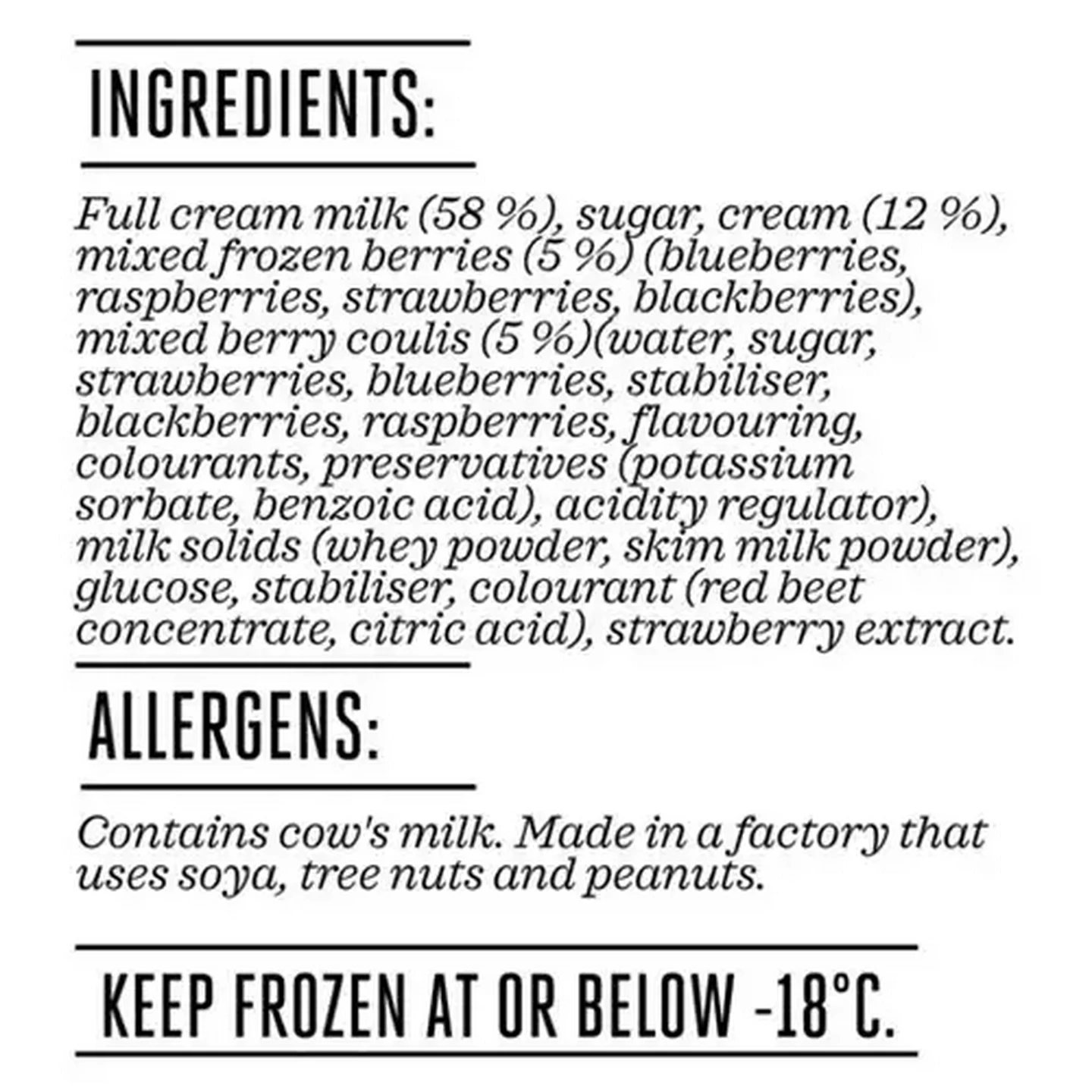 Image of Forage And Feast Mixed Berry Dairy Ice Cream 1L