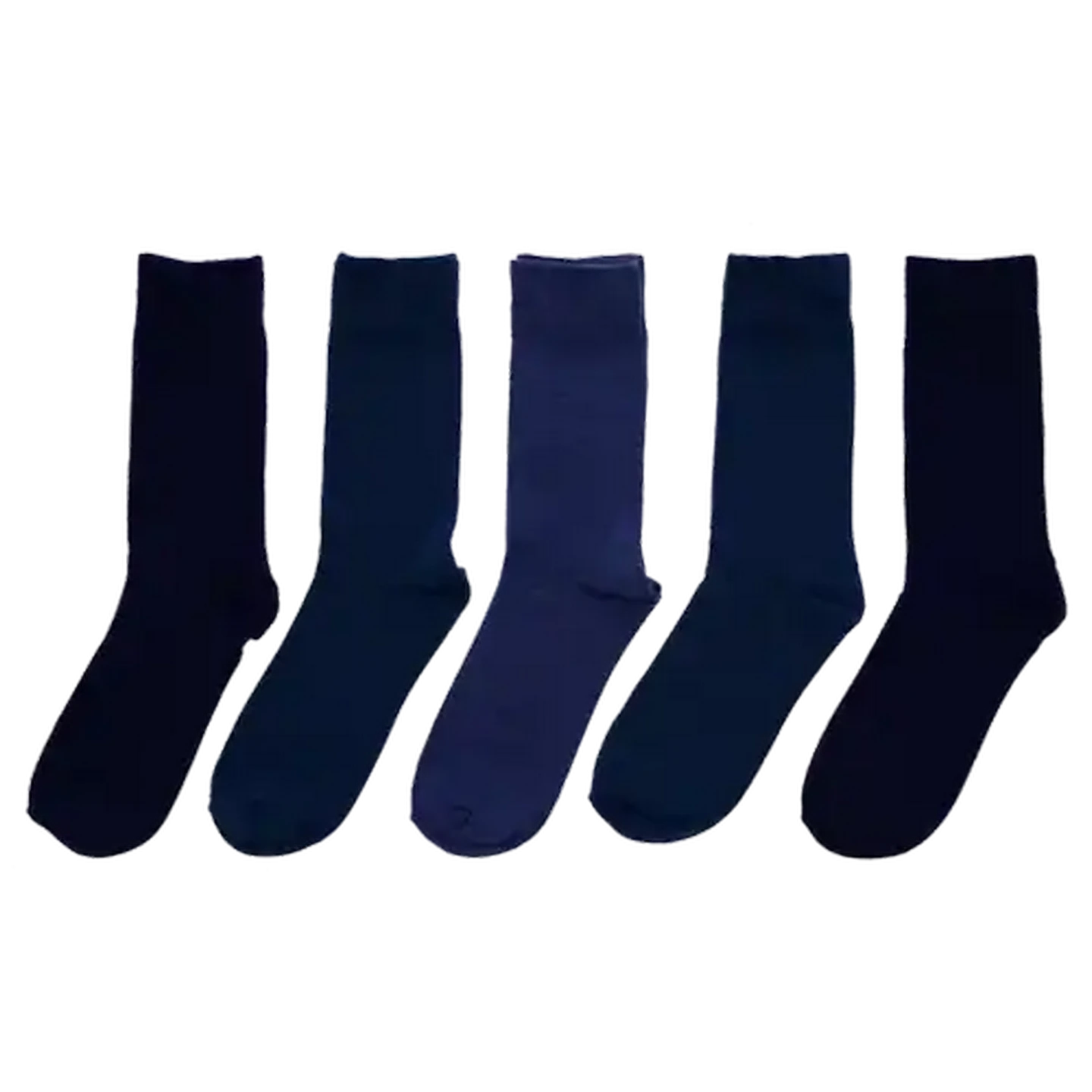 Image of Bare Basics Men's Navy Plain Anklet Cotton Rich Socks 5-Pack