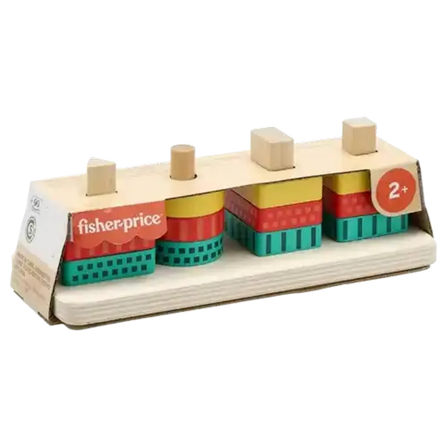 Image of Fisher-Price Wooden Shape Stacker 13-Pieces
