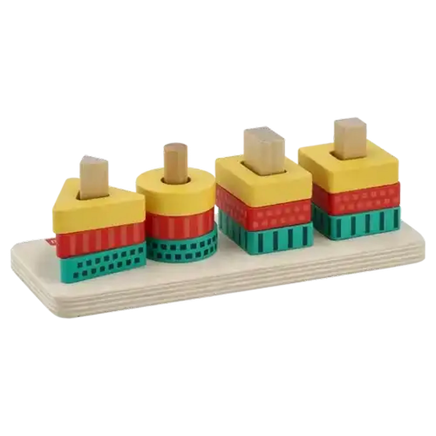 Image of Fisher-Price Wooden Shape Stacker 13-Pieces