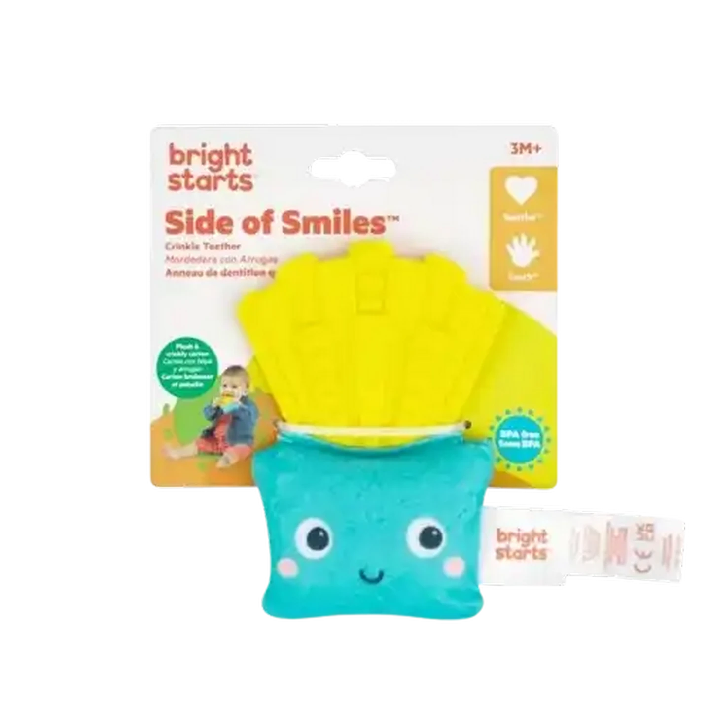 Image of Bright Starts Crinkle Smiles Teether 3 Months +