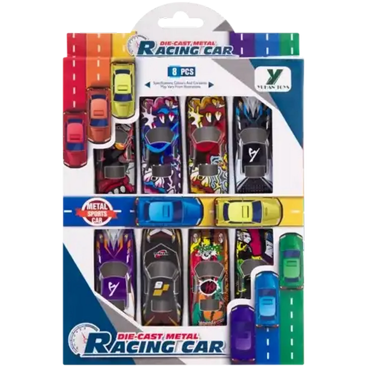 Checkers Sixty60 | Yuhan Toys Die-Cast Metal Racing Car Set 8 Piece