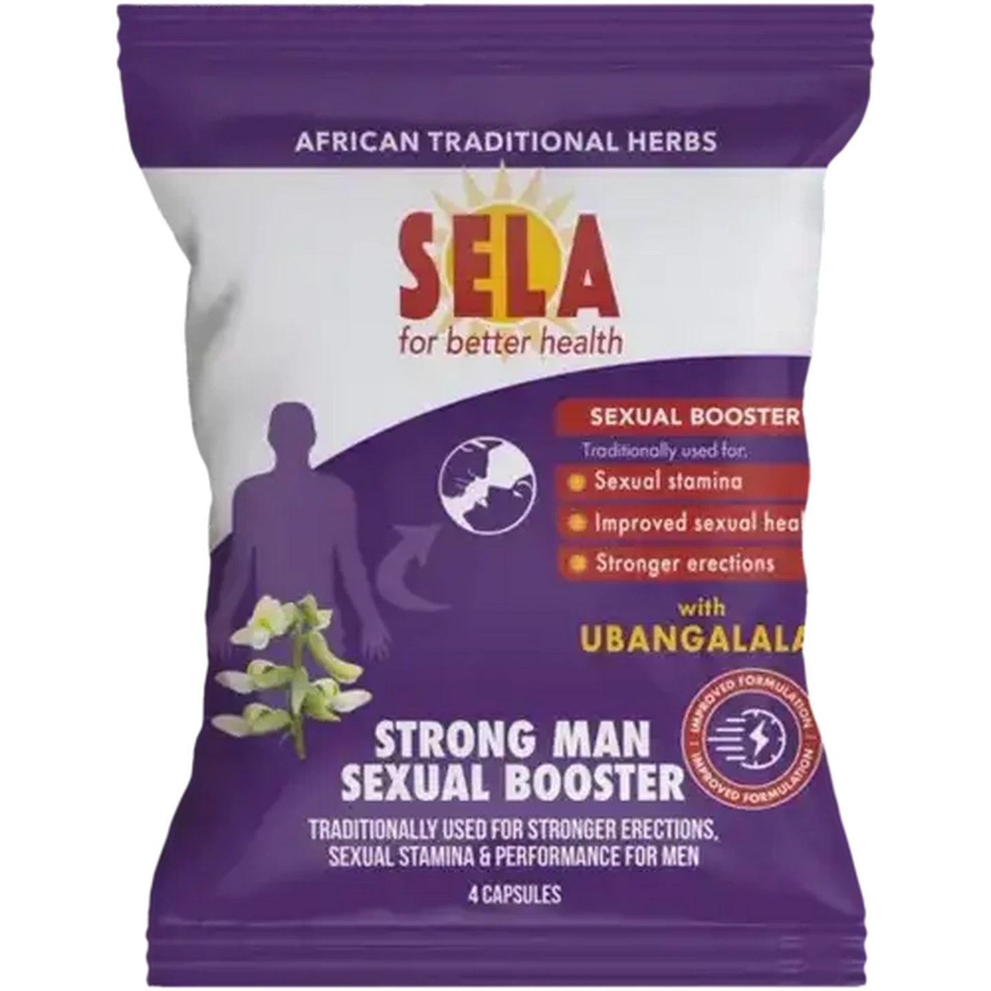 Image of SELA Strong Man Sexual Booster Capsules 4 Pack