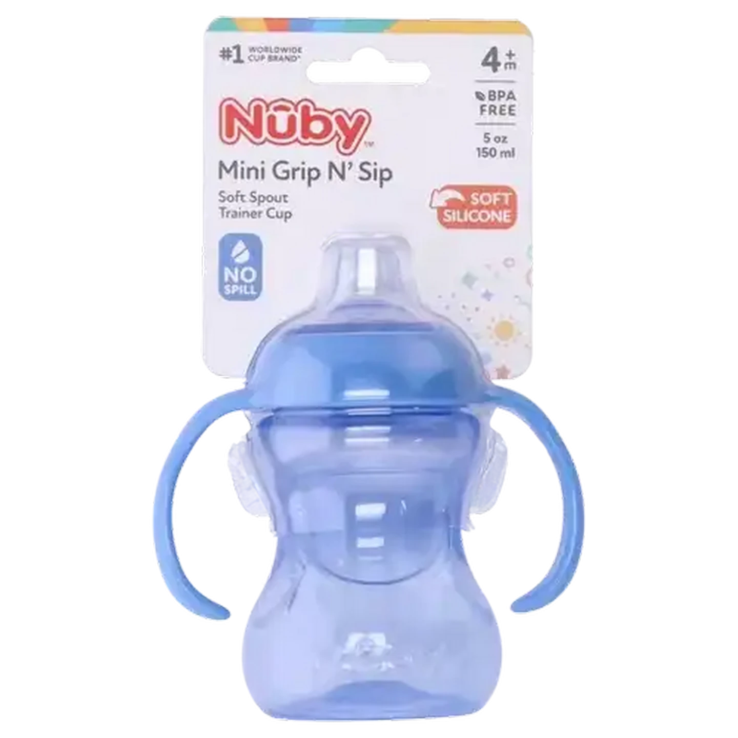 Image of Nûby Blue 2 Handle Mini Cup 150ml 4 Months +
