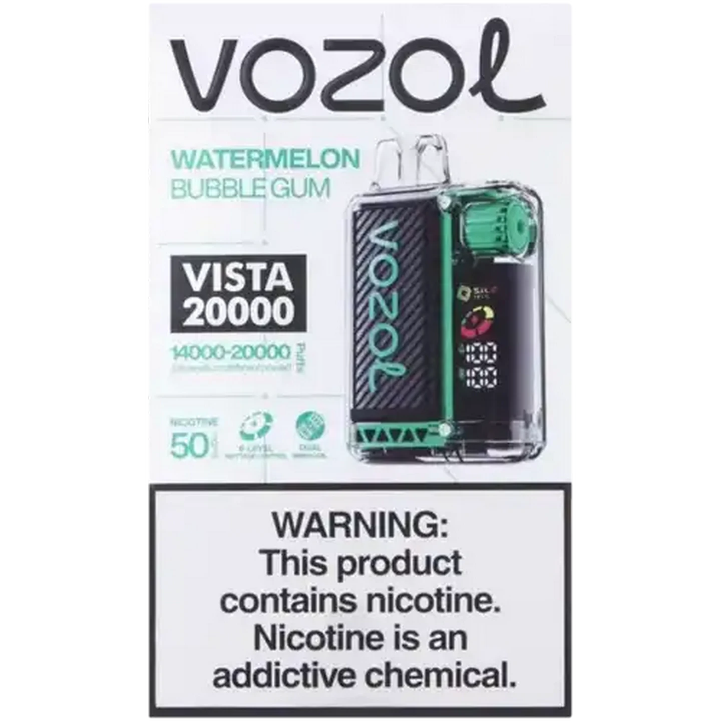 vozol 20000 strawberry watermelon Vozol Vista 20K Strawberry Raspberry Cherry disposable – الكلان فيب